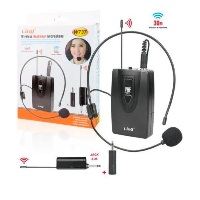 Microphone-casque de tête sans fil Wireless Headwear Microphone LinQ W737 — LinQ · Smarty Paris 18e